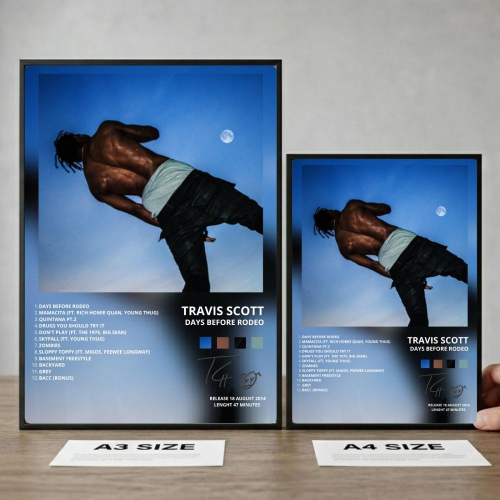 travis scott - days before rodeo - Vibes Districttravis scott - days before rodeo poster SilverVibes District