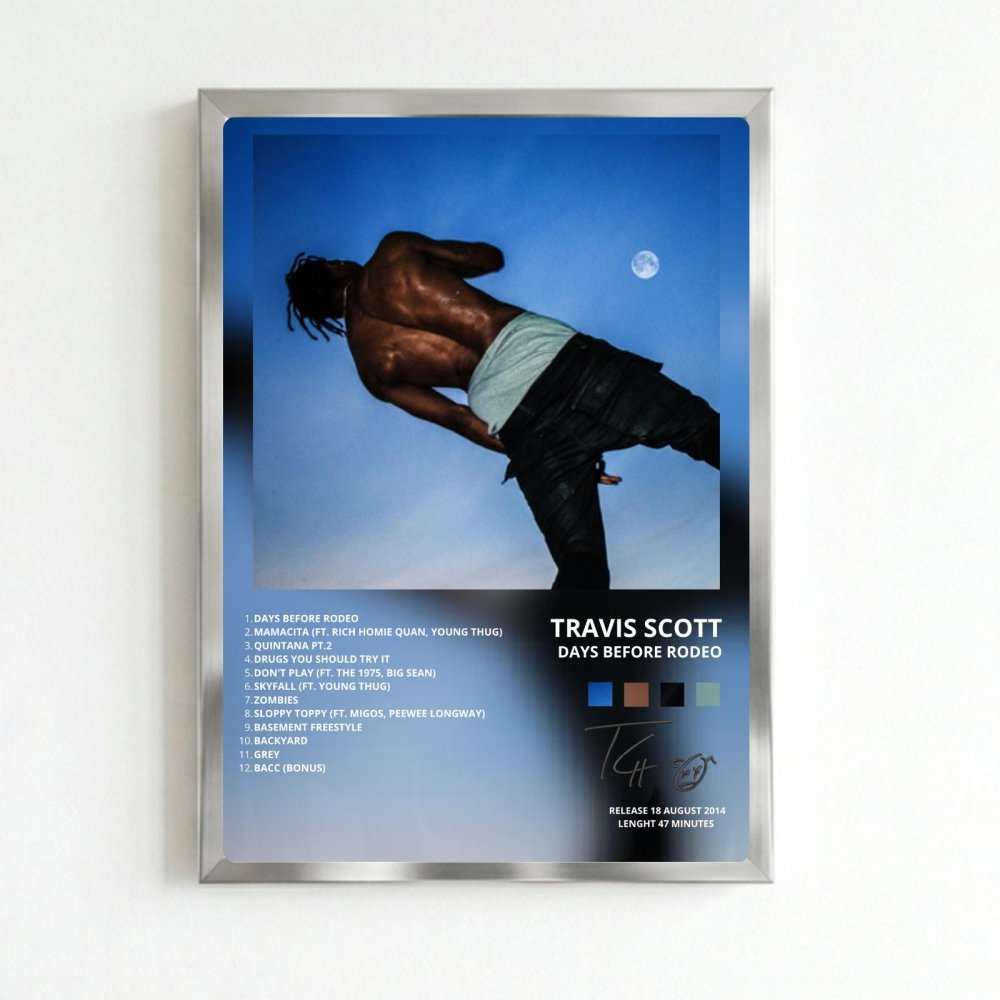 travis scott - days before rodeo - Vibes Districttravis scott - days before rodeo poster SilverVibes District