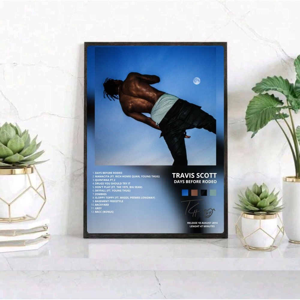 travis scott - days before rodeo - Vibes Districttravis scott - days before rodeo poster SilverVibes District