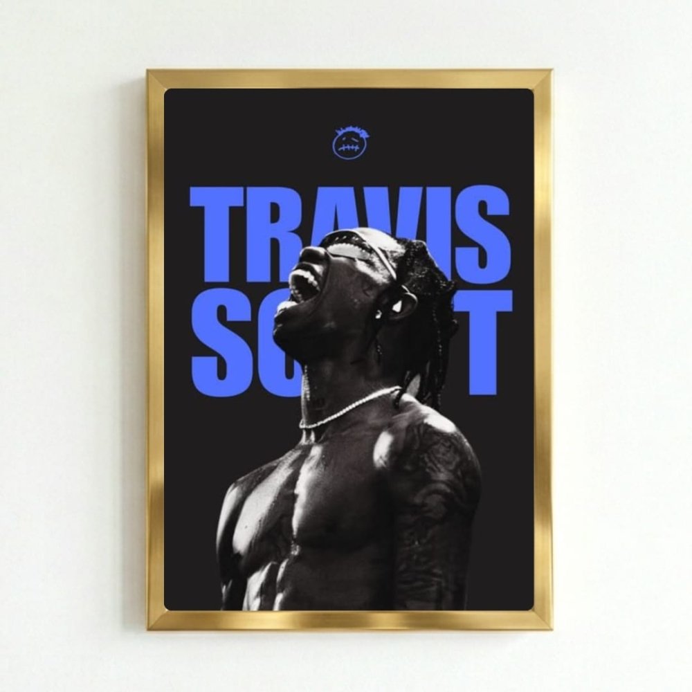 Travis Scott Poster with Frame - Vibes DistrictTravis Scott Poster with Frame GoldVibes District