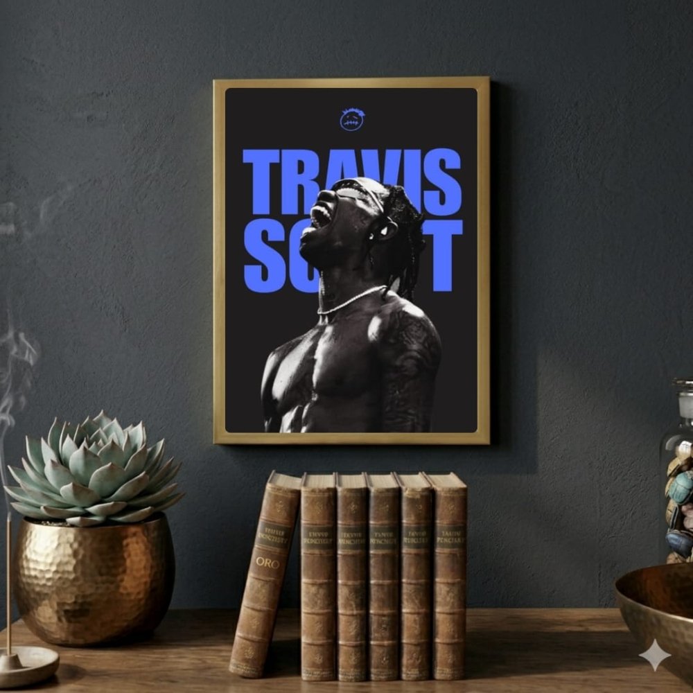 Travis Scott Poster with Frame - Vibes DistrictTravis Scott Poster with Frame BiancoVibes District