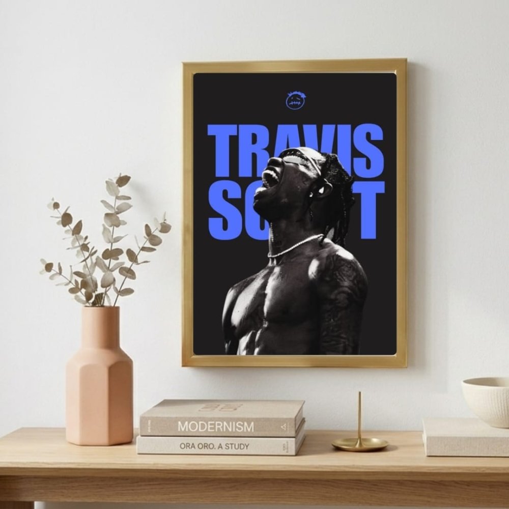 Travis Scott Poster with Frame - Vibes DistrictTravis Scott Poster with Frame BiancoVibes District