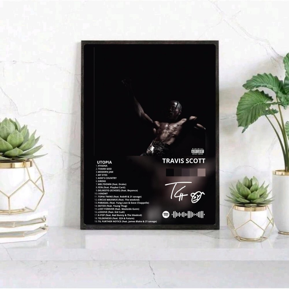travis scott - utopia - Vibes Districttravis scott - utopia poster GoldVibes District