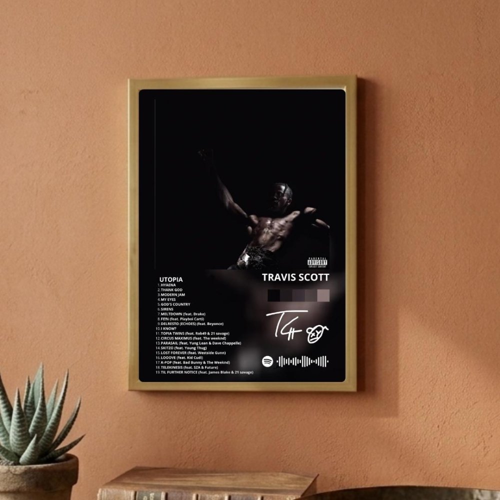 travis scott - utopia - Vibes Districttravis scott - utopia poster GoldVibes District