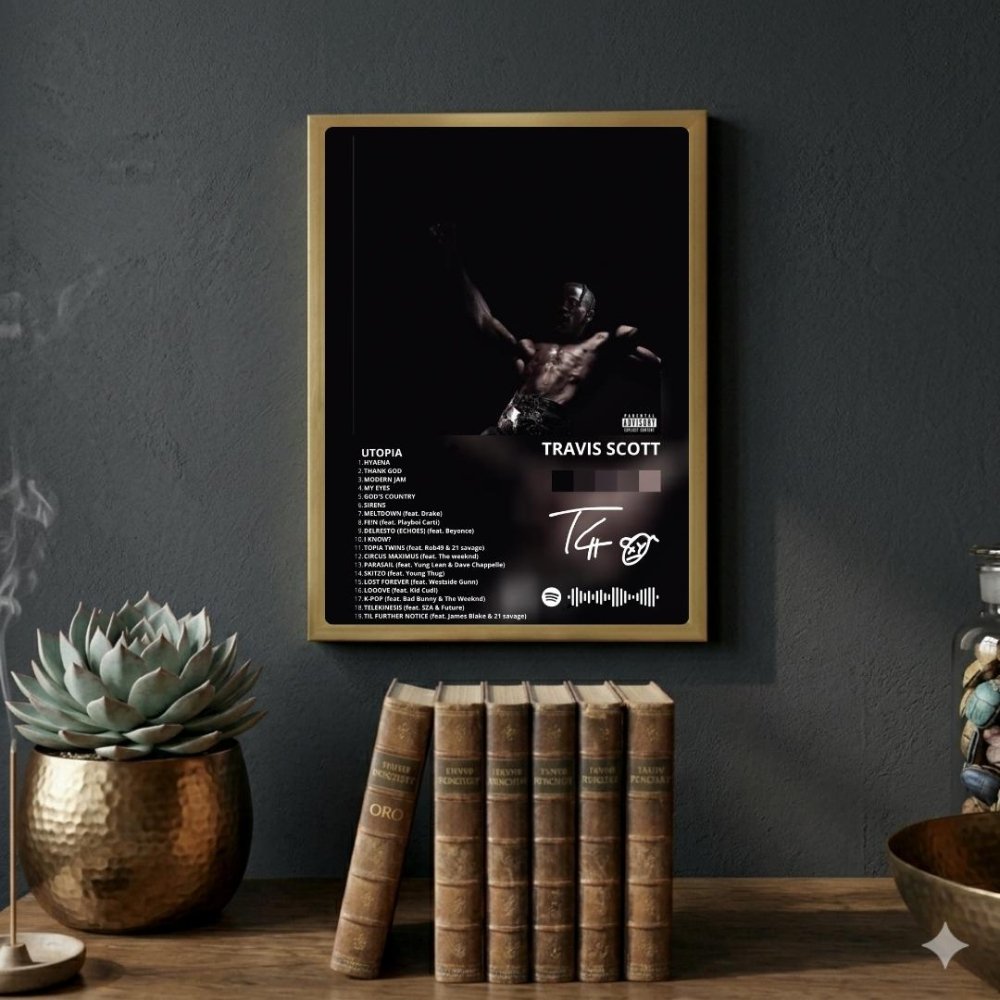 travis scott - utopia - Vibes Districttravis scott - utopia poster GoldVibes District