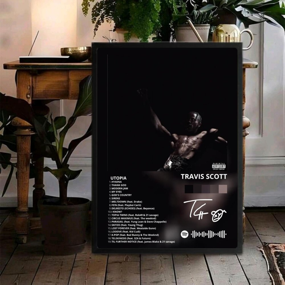 travis scott - utopia - Vibes Districttravis scott - utopia poster GoldVibes District