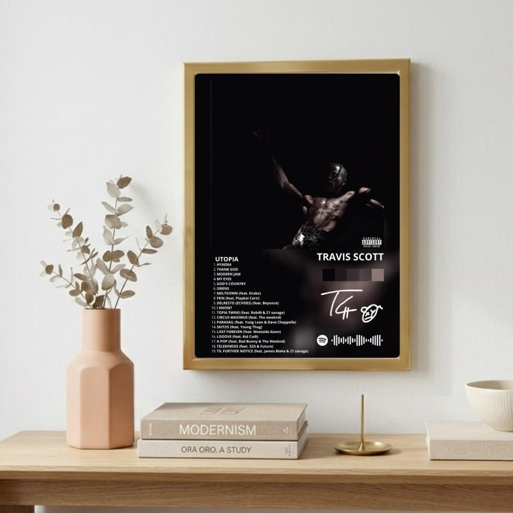 travis scott - utopia - Vibes Districttravis scott - utopia poster GoldVibes District