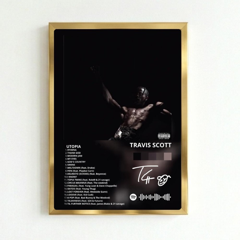 travis scott - utopia - Vibes Districttravis scott - utopia poster GoldVibes District