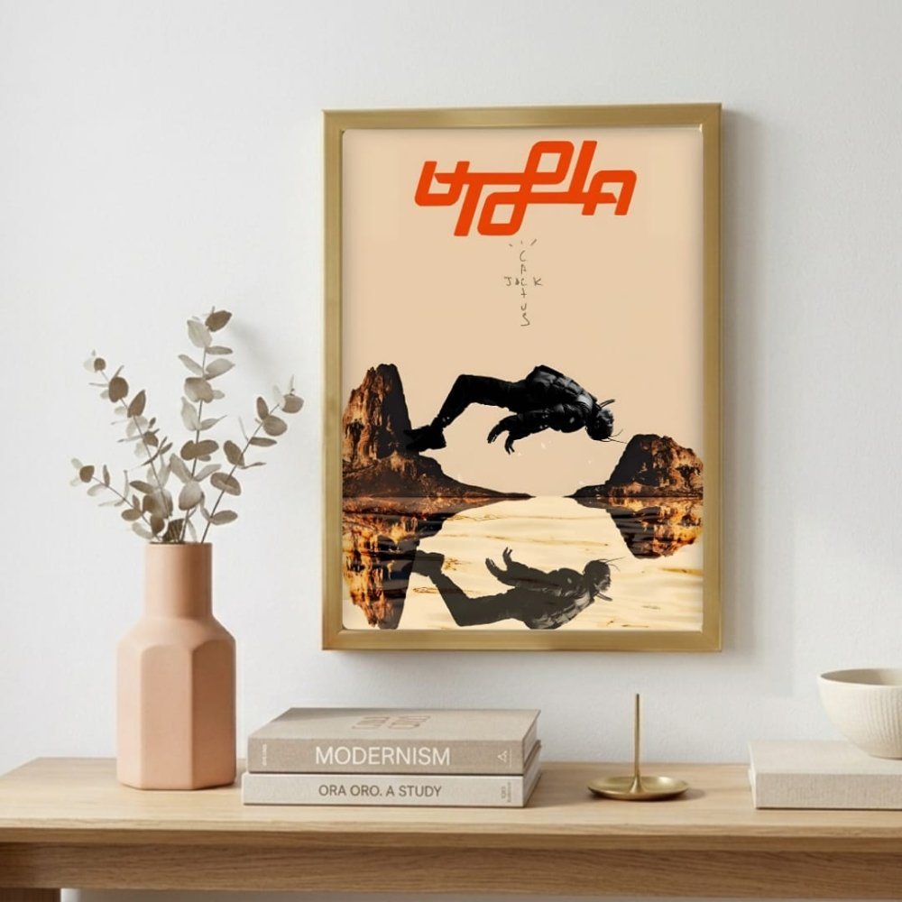 Travis Scott - Utopia Poster with Frame - Vibes DistrictTravis Scott - Utopia Poster with Frame GoldVibes District