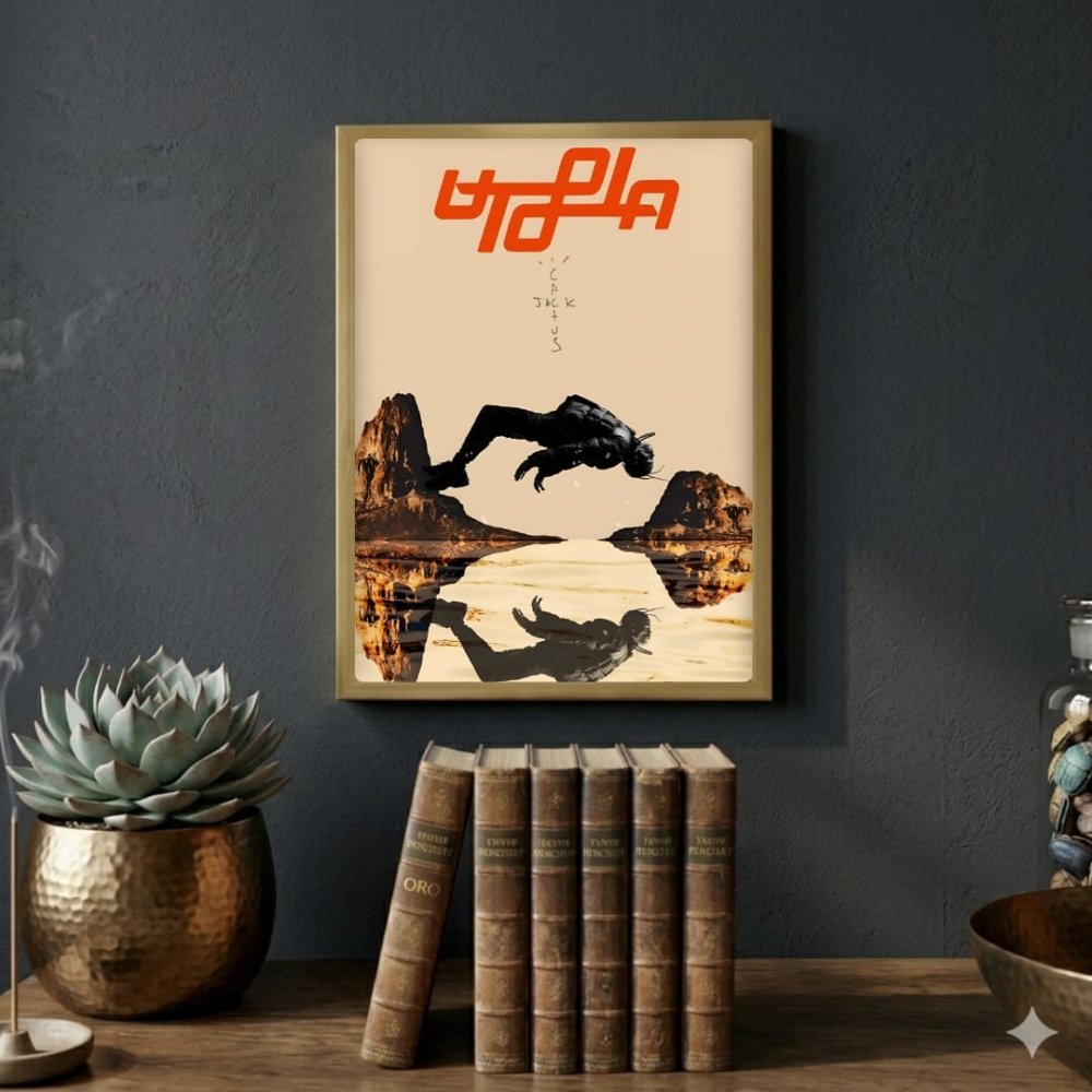 Travis Scott - Utopia Poster with Frame - Vibes DistrictTravis Scott - Utopia Poster with Frame GoldVibes District