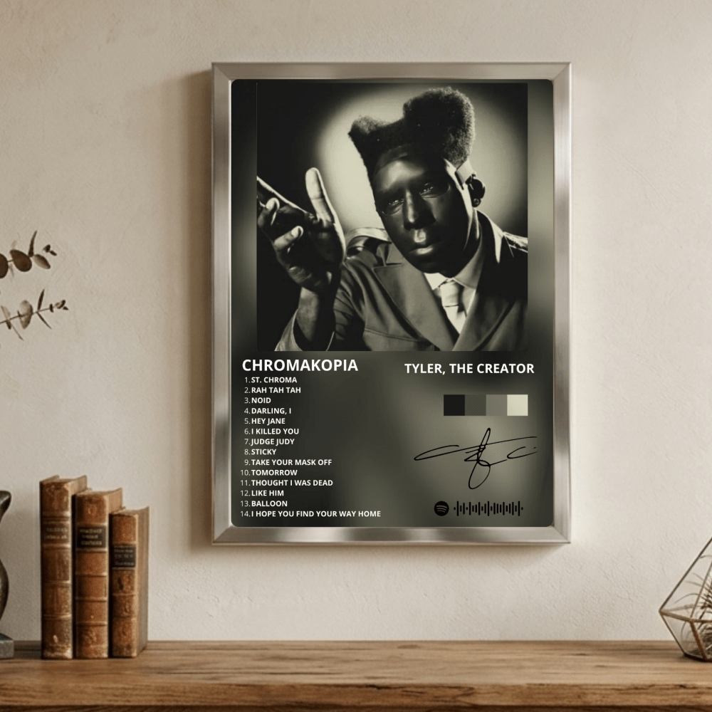 Tyler The Creator - Chromakopia Poster with Frame - Vibes DistrictTyler The Creator - Chromakopia Poster with Frame GoldVibes District