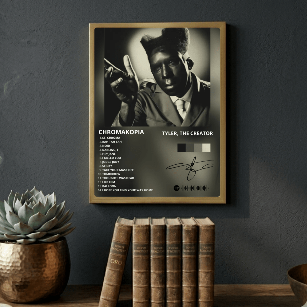 Tyler The Creator - Chromakopia Poster with Frame - Vibes DistrictTyler The Creator - Chromakopia Poster with Frame GoldVibes District