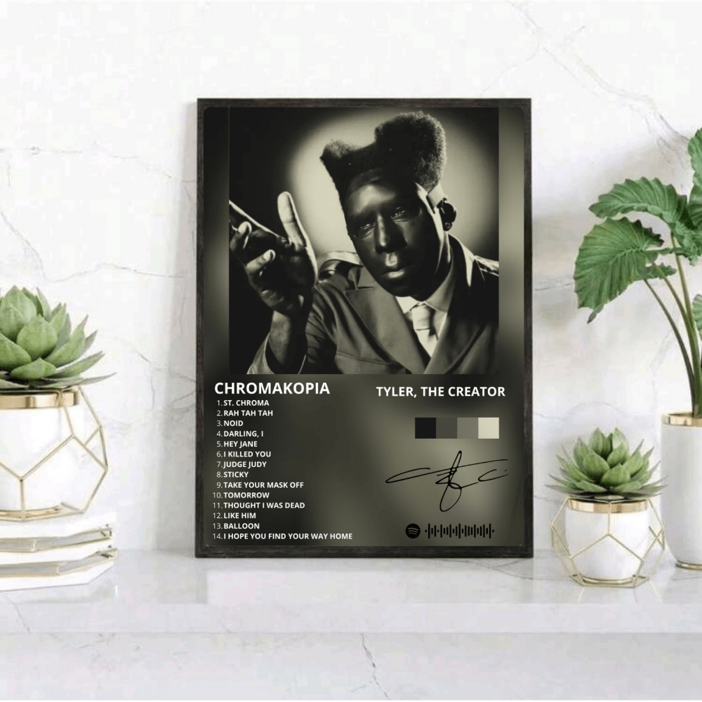 Tyler The Creator - Chromakopia Poster with Frame - Vibes DistrictTyler The Creator - Chromakopia Poster with Frame GoldVibes District
