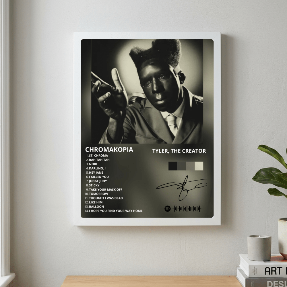 Tyler The Creator - Chromakopia Poster with Frame - Vibes DistrictTyler The Creator - Chromakopia Poster with Frame GoldVibes District