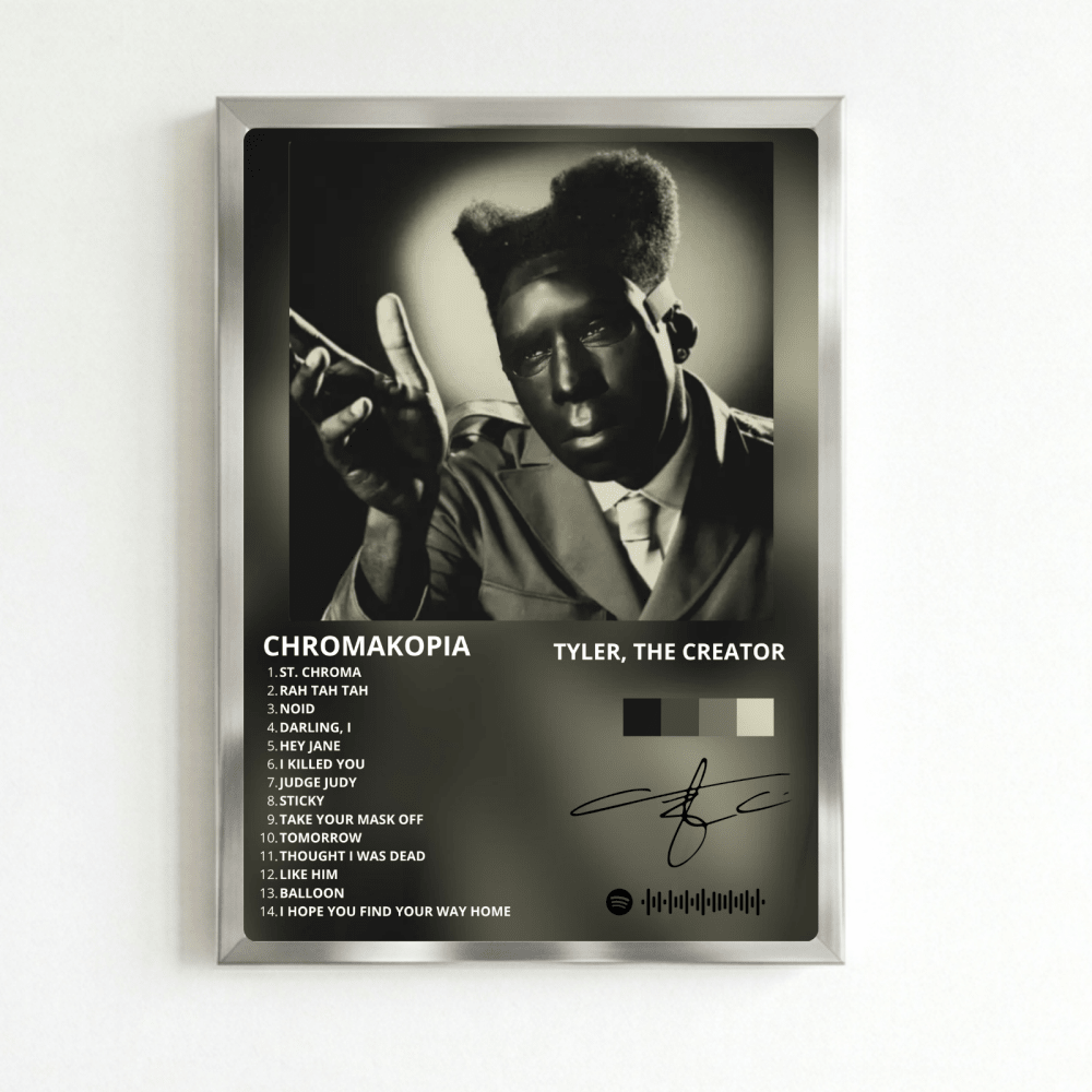 Tyler The Creator - Chromakopia Poster with Frame - Vibes DistrictTyler The Creator - Chromakopia Poster with Frame SilverVibes District