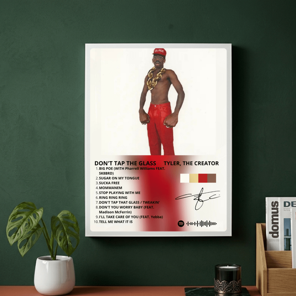 Tyler The Creator - Don't Tap The Glass Poster with Frame - Vibes DistrictTyler The Creator - Don't Tap The Glass Poster with Frame GoldVibes District
