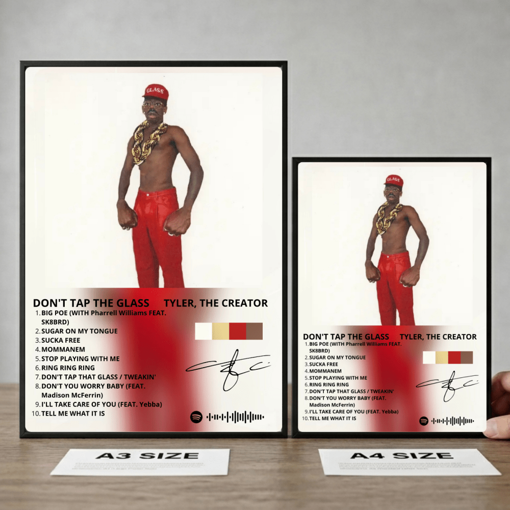 Tyler The Creator - Don't Tap The Glass Poster with Frame - Vibes DistrictTyler The Creator - Don't Tap The Glass Poster with Frame GoldVibes District