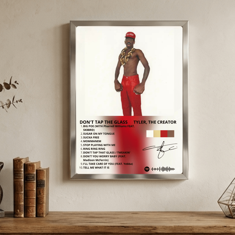 Tyler The Creator - Don't Tap The Glass Poster with Frame - Vibes DistrictTyler The Creator - Don't Tap The Glass Poster with Frame GoldVibes District