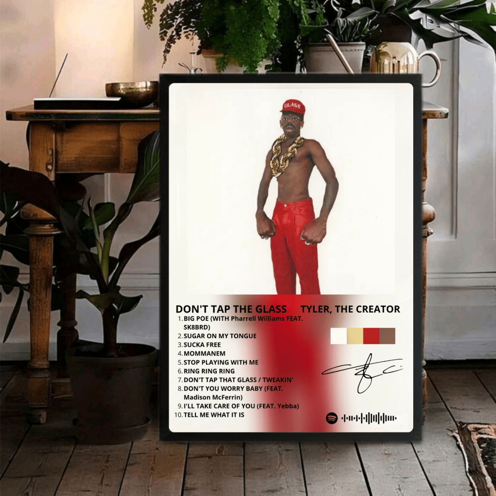 Tyler The Creator - Don't Tap The Glass Poster with Frame - Vibes DistrictTyler The Creator - Don't Tap The Glass Poster with Frame GoldVibes District