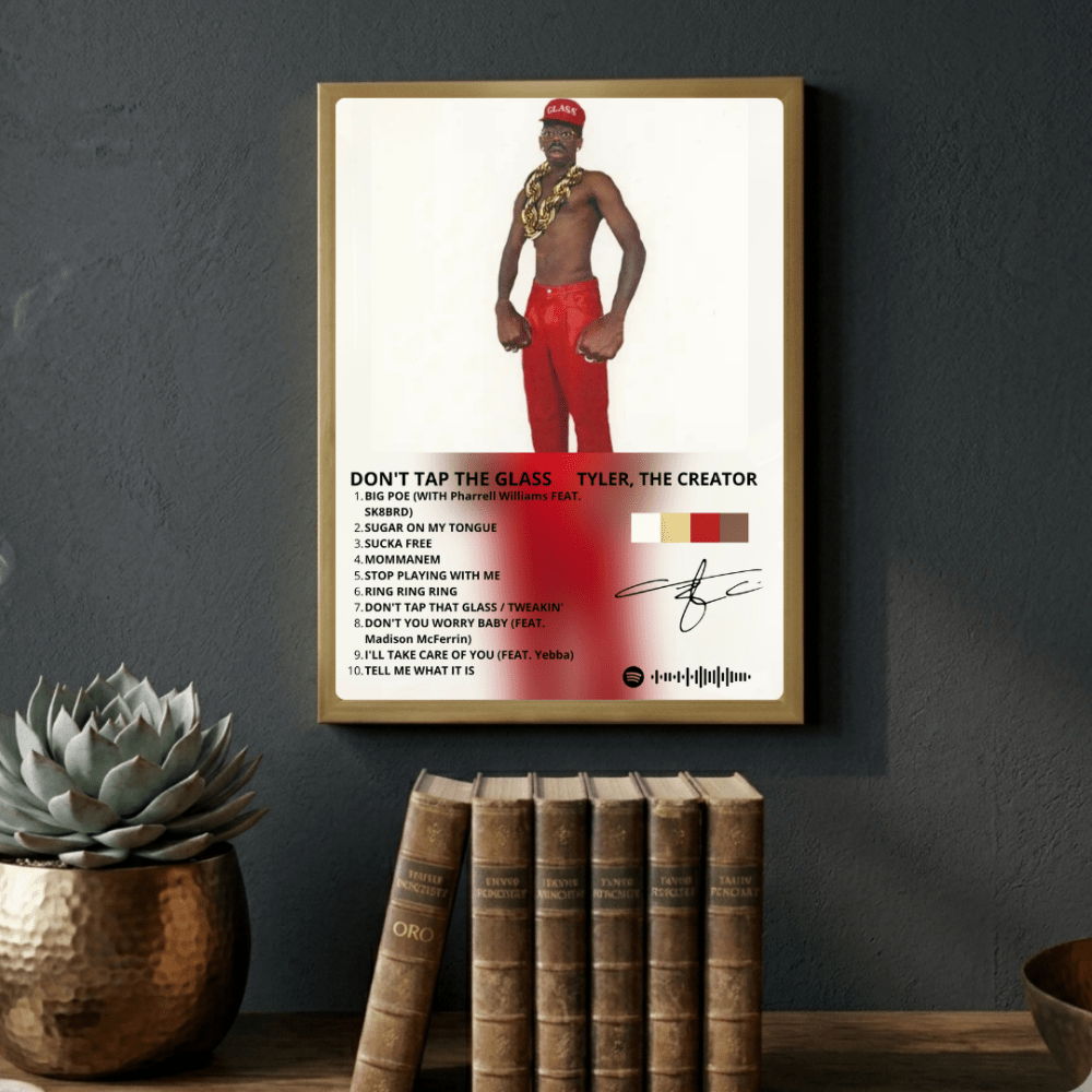 Tyler The Creator - Don't Tap The Glass Poster with Frame - Vibes DistrictTyler The Creator - Don't Tap The Glass Poster with Frame GoldVibes District