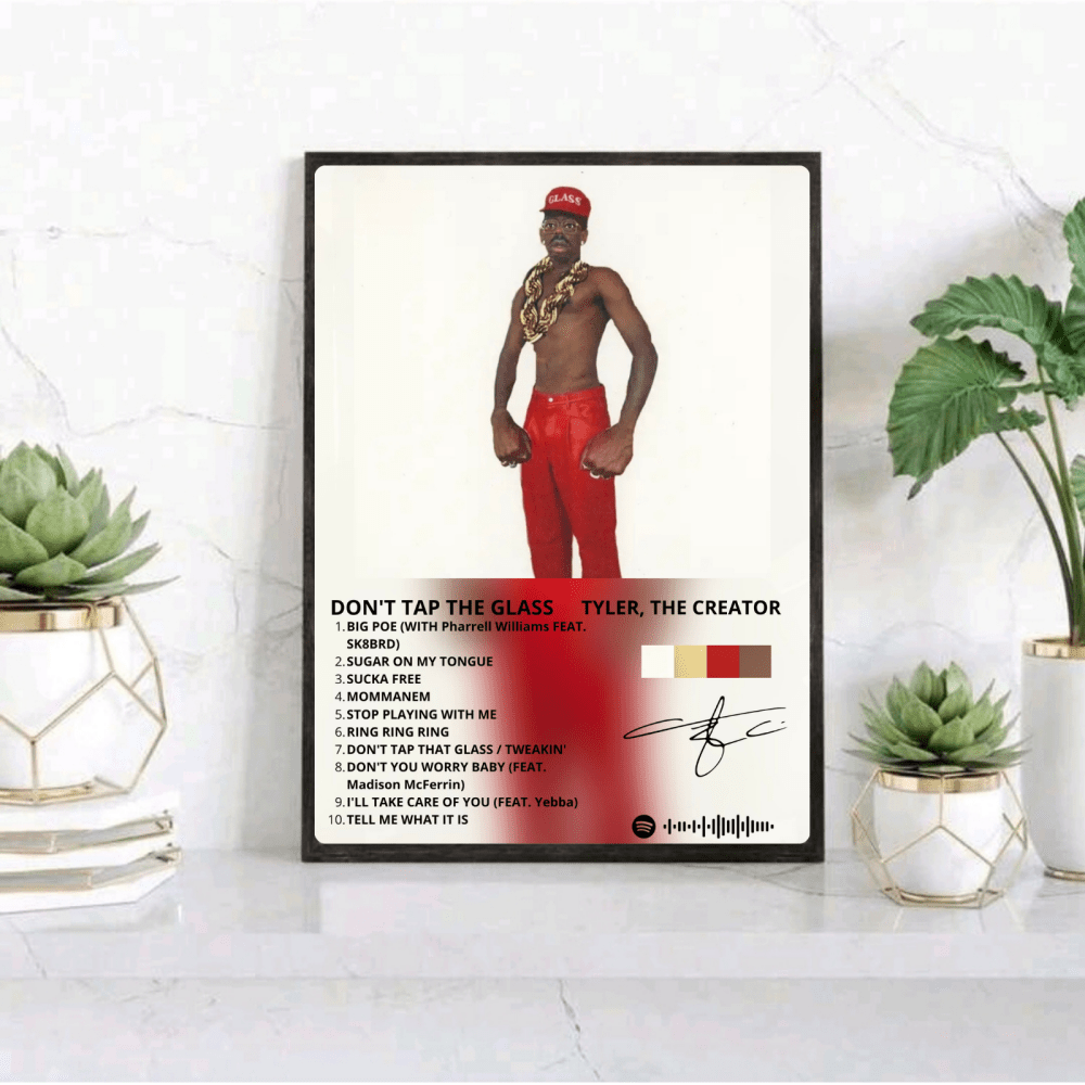 Tyler The Creator - Don't Tap The Glass Poster with Frame - Vibes DistrictTyler The Creator - Don't Tap The Glass Poster with Frame GoldVibes District