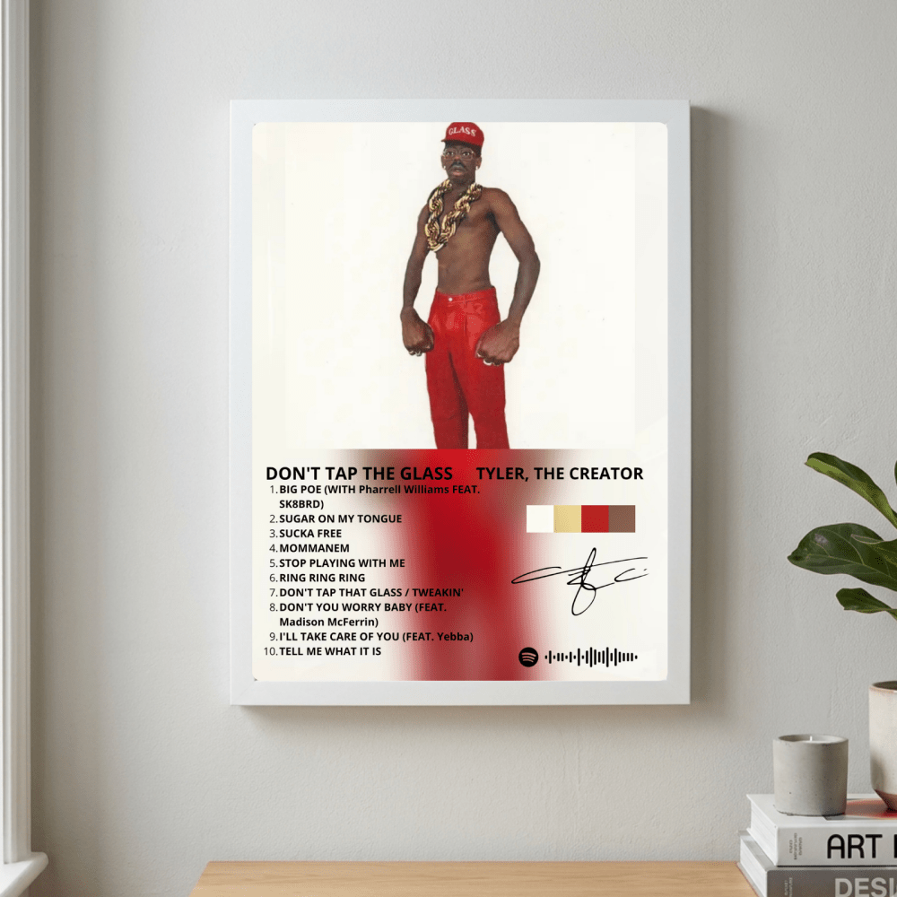 Tyler The Creator - Don't Tap The Glass Poster with Frame - Vibes DistrictTyler The Creator - Don't Tap The Glass Poster with Frame GoldVibes District