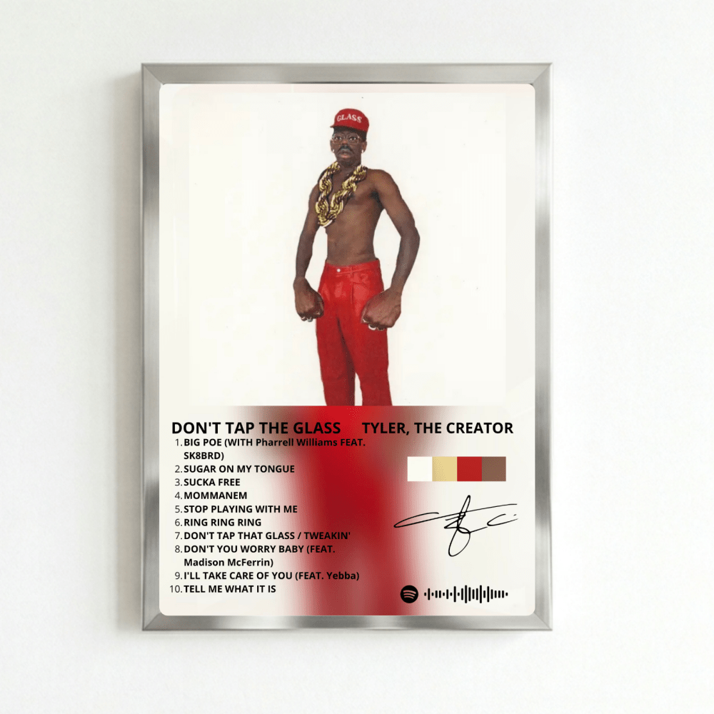 Tyler The Creator - Don't Tap The Glass Poster with Frame - Vibes DistrictTyler The Creator - Don't Tap The Glass Poster with Frame SilverVibes District