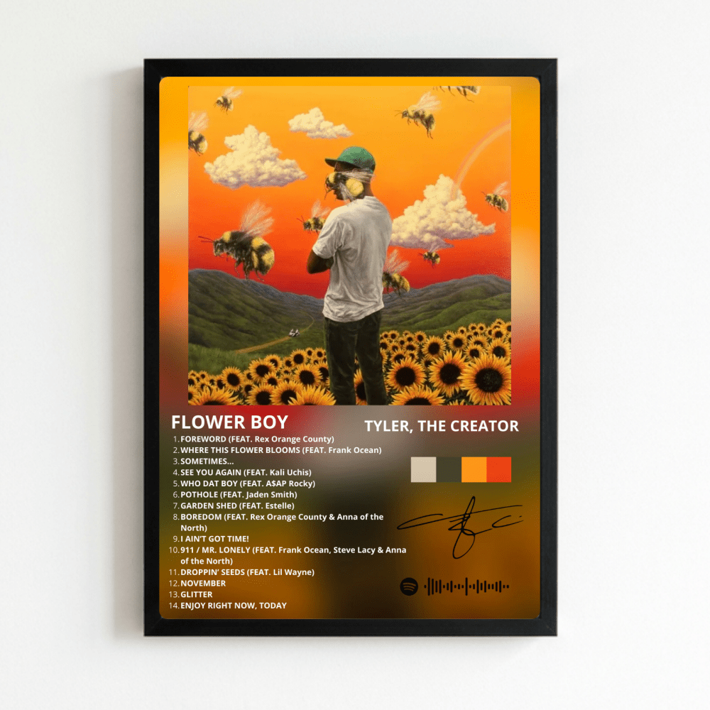 Tyler The Creator - Flower Boy Poster with Frame - Vibes DistrictTyler The Creator - Flower Boy Poster with Frame NeroVibes District