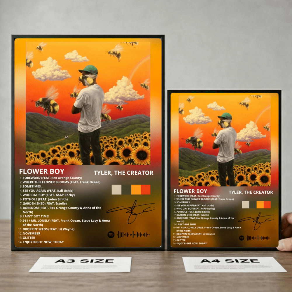 Tyler The Creator - Flower Boy Poster with Frame - Vibes DistrictTyler The Creator - Flower Boy Poster with Frame GoldVibes District