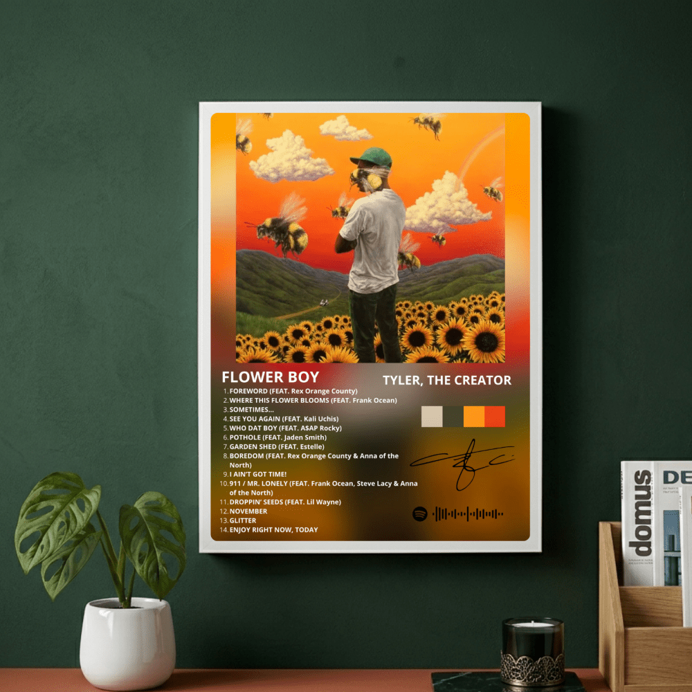 Tyler The Creator - Flower Boy Poster with Frame - Vibes DistrictTyler The Creator - Flower Boy Poster with Frame GoldVibes District