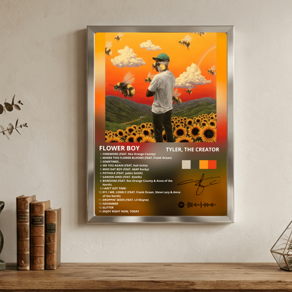 Tyler The Creator - Flower Boy Poster with Frame - Vibes DistrictTyler The Creator - Flower Boy Poster with Frame GoldVibes District
