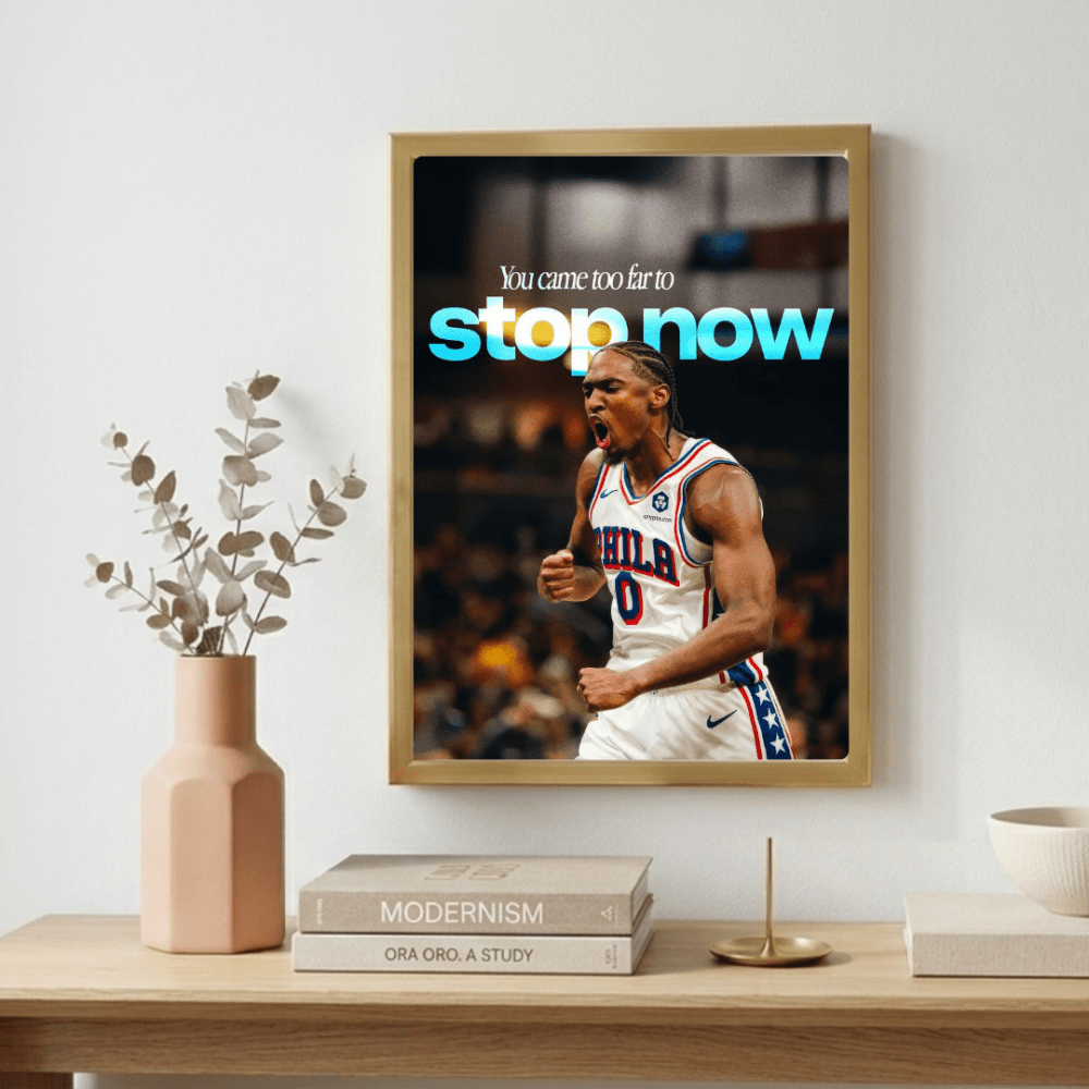 Tyrese Maxey - Basket - Vibes DistrictTyrese Maxey - Basket poster GoldVibes District