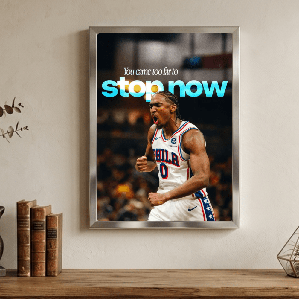 Tyrese Maxey - Basket - Vibes DistrictTyrese Maxey - Basket poster GoldVibes District