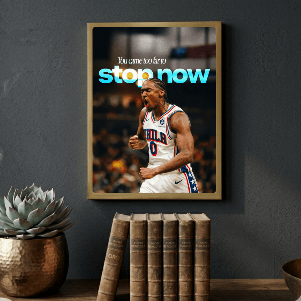 Tyrese Maxey - Basket - Vibes DistrictTyrese Maxey - Basket poster GoldVibes District