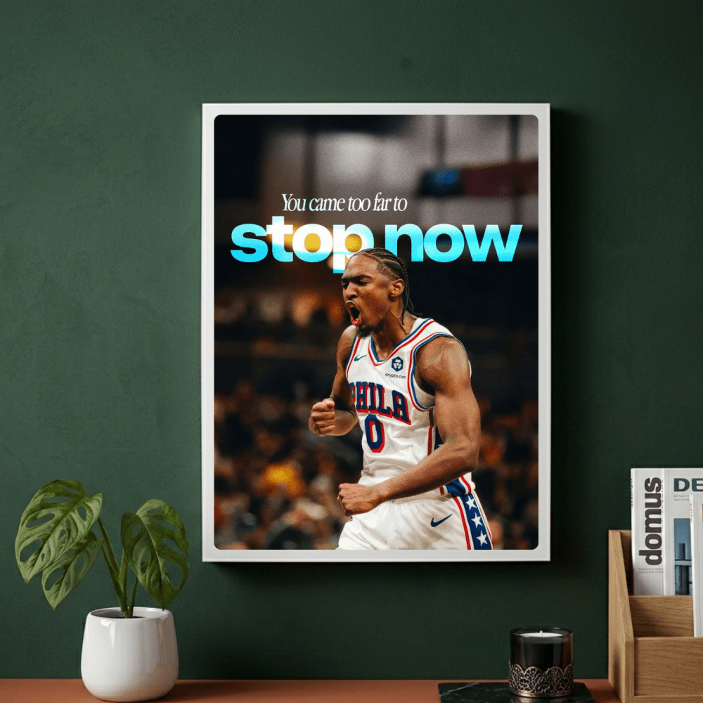 Tyrese Maxey - Basket - Vibes DistrictTyrese Maxey - Basket poster GoldVibes District