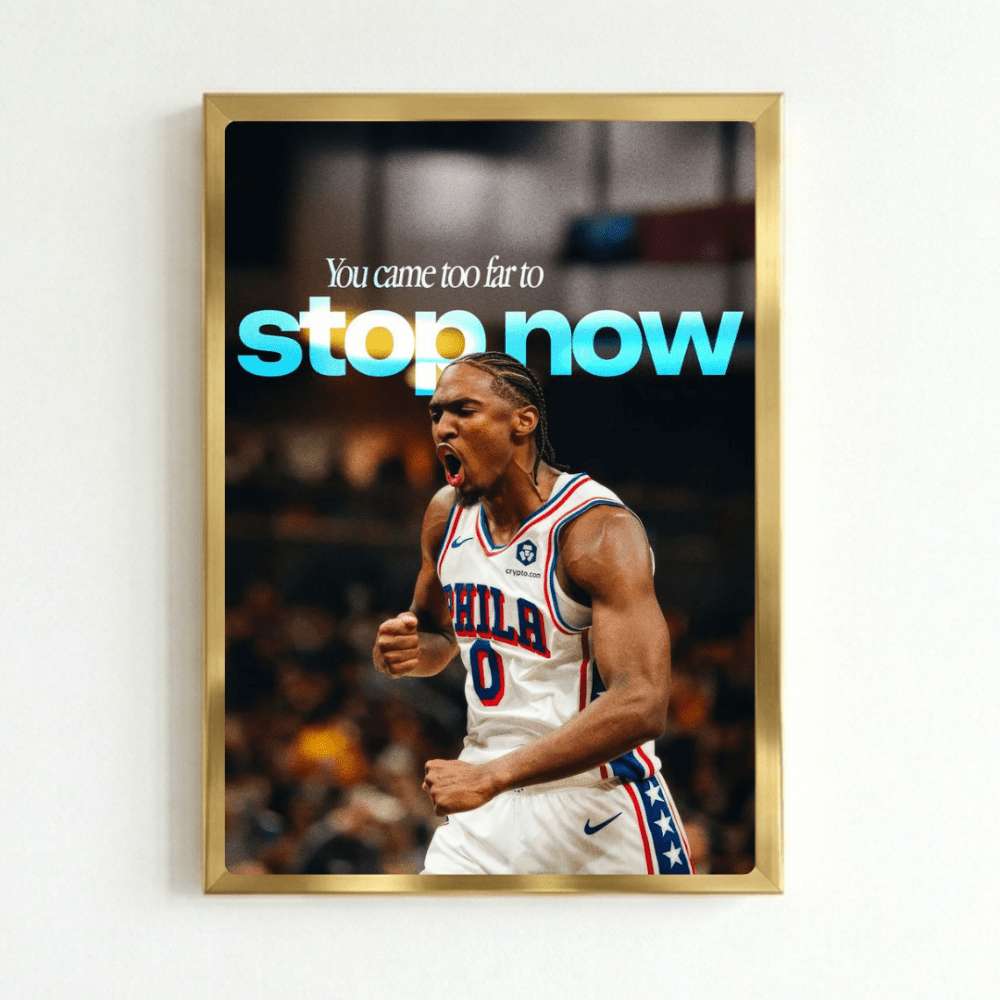 Tyrese Maxey - Basket - Vibes DistrictTyrese Maxey - Basket poster GoldVibes District