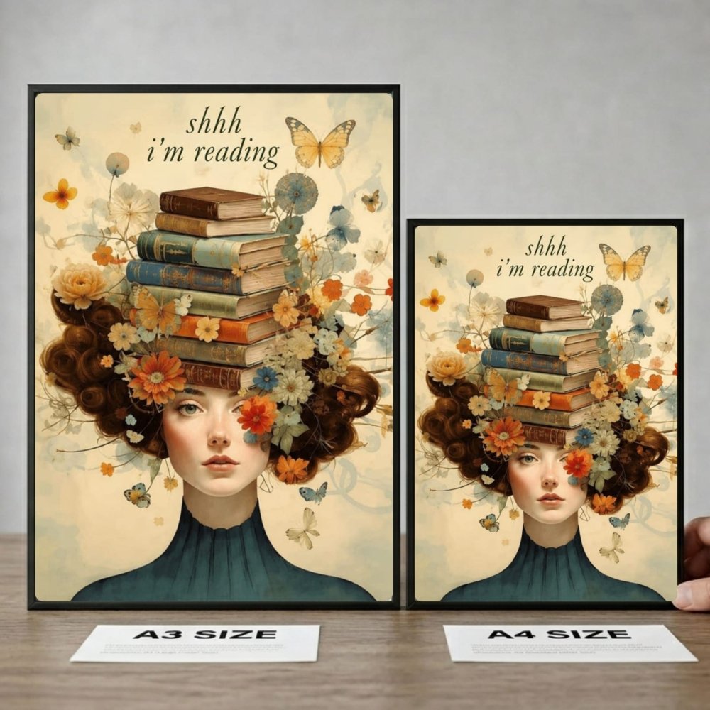 vintage girl with a book - Vibes Districtvintage girl with a book poster GoldVibes District