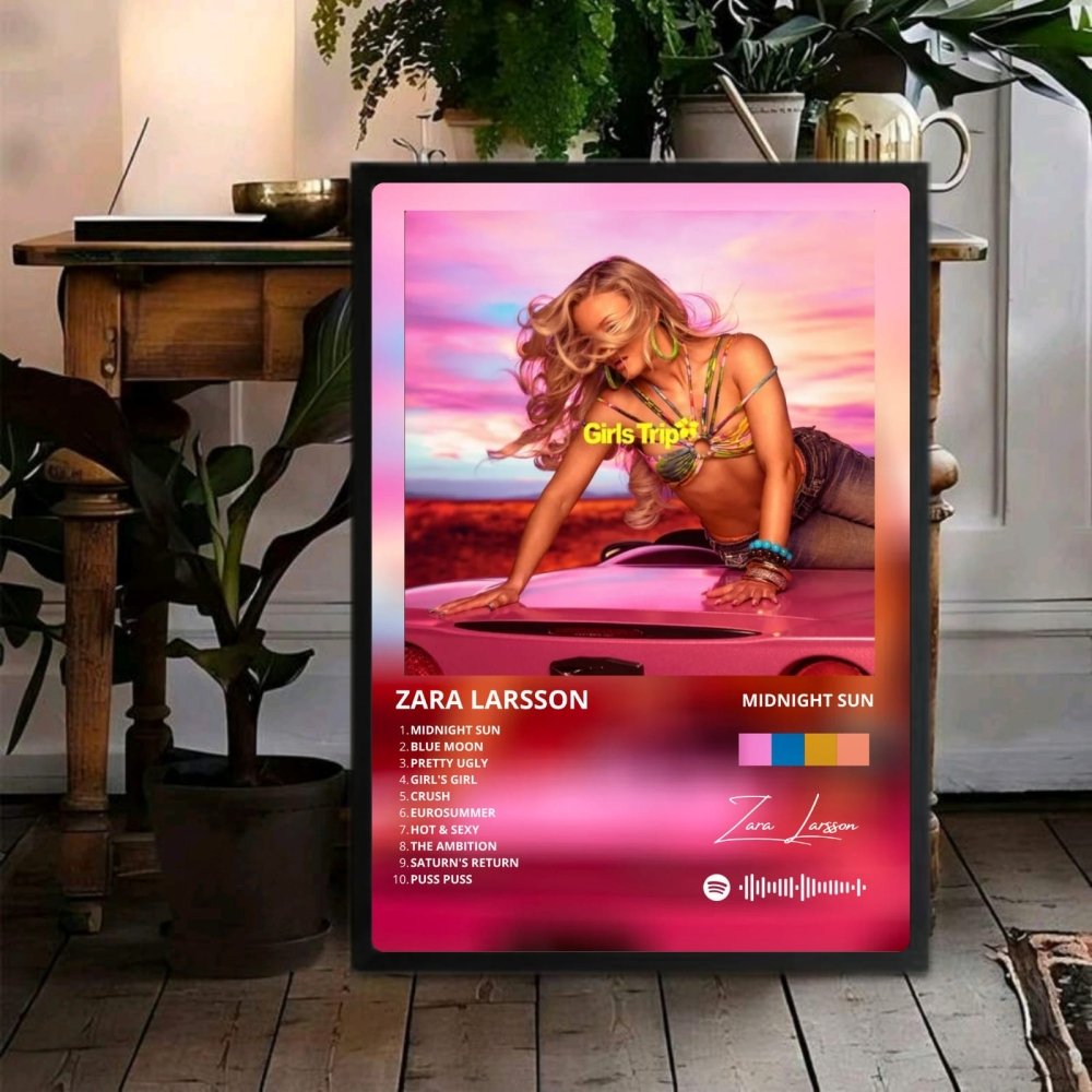 Zara Larsson - Midnight Sun Deluxe Poster with Frame - Vibes DistrictZara Larsson - Midnight Sun Deluxe Poster with Frame poster GoldVibes District