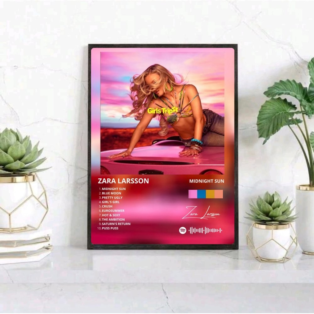 Zara Larsson - Midnight Sun Deluxe Poster with Frame - Vibes DistrictZara Larsson - Midnight Sun Deluxe Poster with Frame poster GoldVibes District