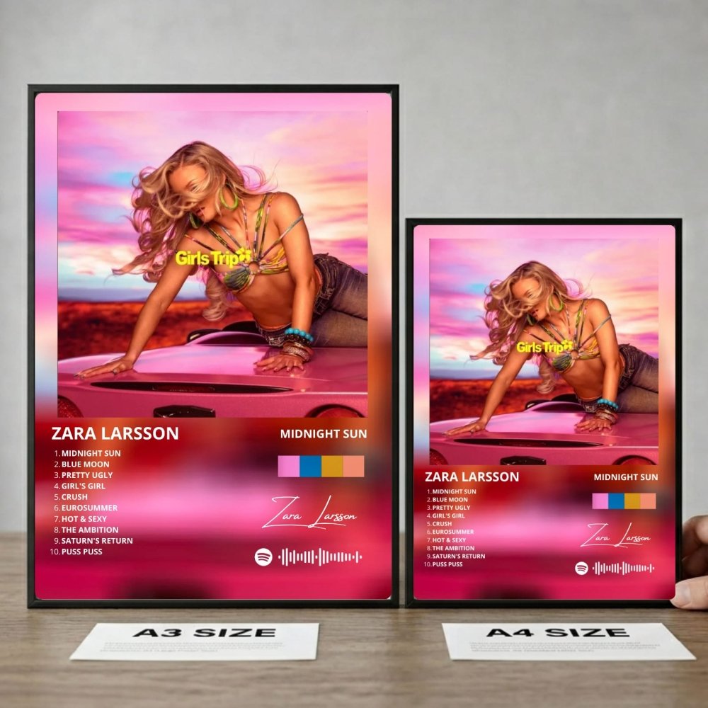 Zara Larsson - Midnight Sun Deluxe Poster with Frame - Vibes DistrictZara Larsson - Midnight Sun Deluxe Poster with Frame poster GoldVibes District