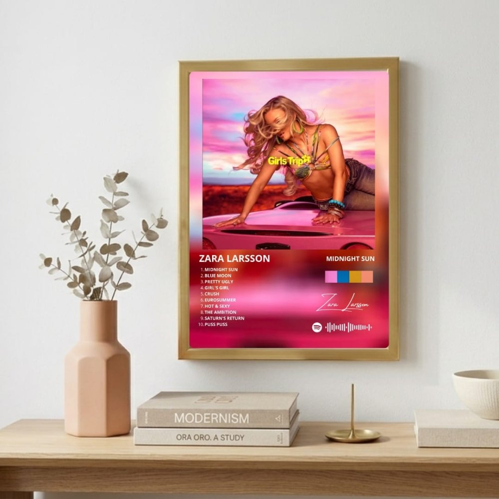 Zara Larsson - Midnight Sun Deluxe Poster with Frame - Vibes DistrictZara Larsson - Midnight Sun Deluxe Poster with Frame poster GoldVibes District