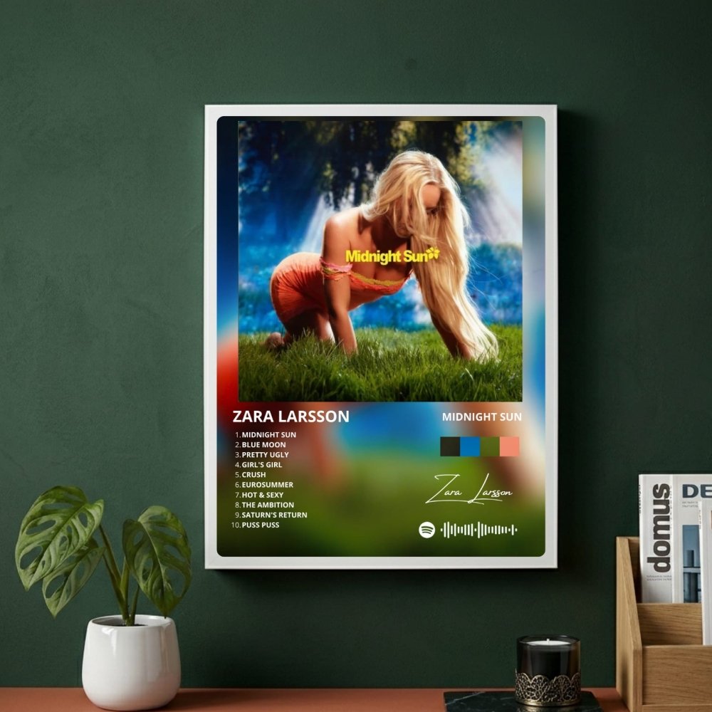 Zara Larsson - Midnight Sun Poster with Frame - Vibes DistrictZara Larsson - Midnight Sun Poster with Frame poster SilverVibes District