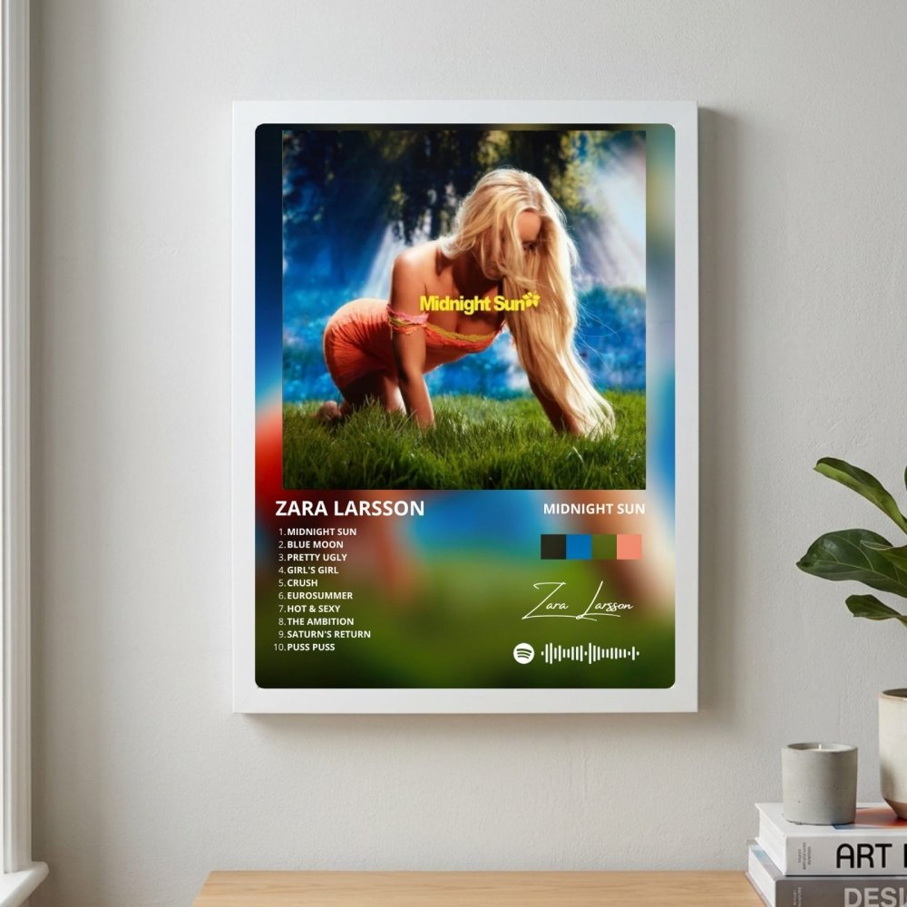 Zara Larsson - Midnight Sun Poster with Frame - Vibes DistrictZara Larsson - Midnight Sun Poster with Frame poster SilverVibes District