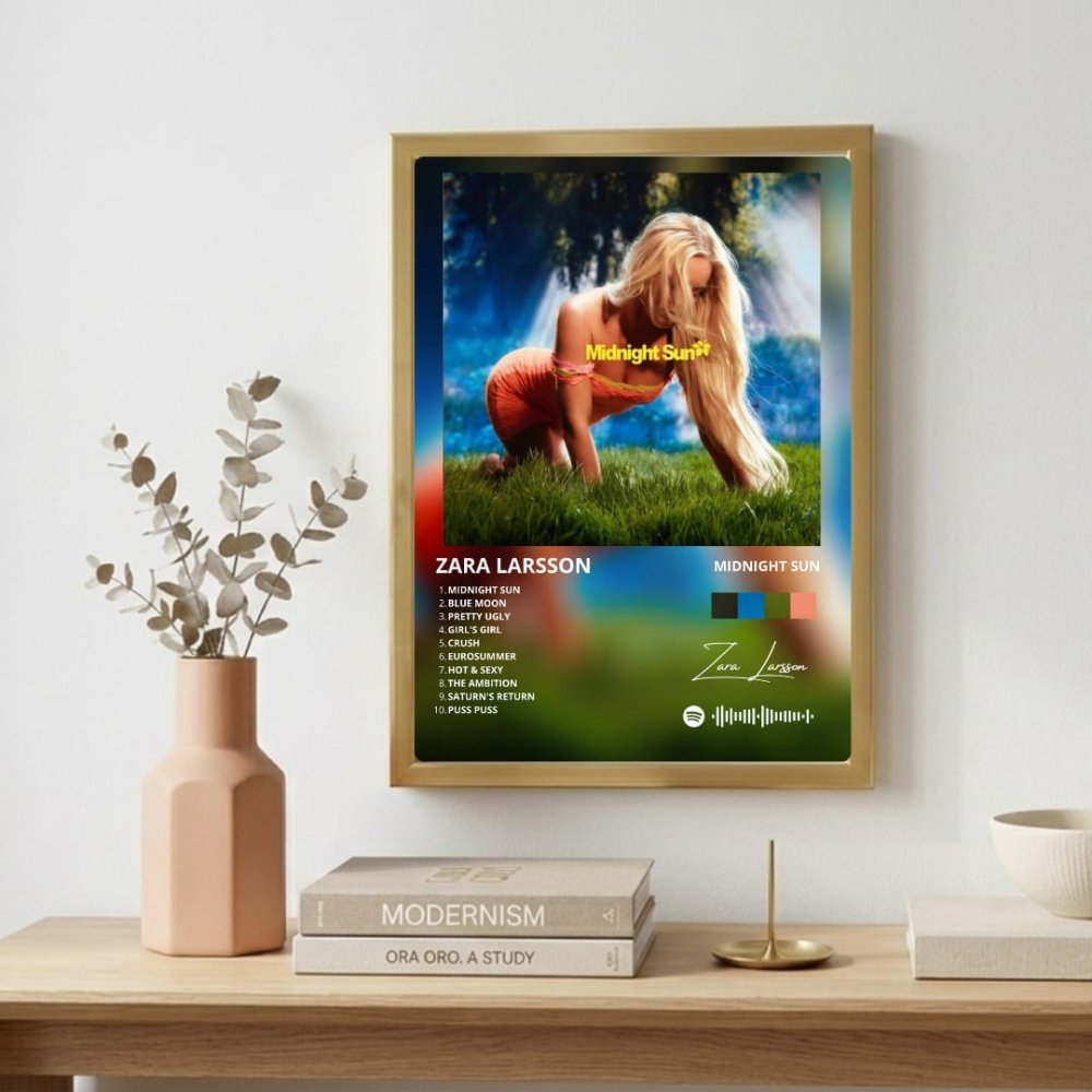 Zara Larsson - Midnight Sun Poster with Frame - Vibes DistrictZara Larsson - Midnight Sun Poster with Frame poster SilverVibes District