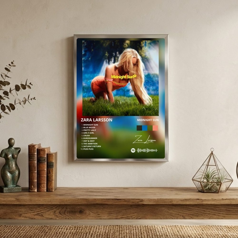 Zara Larsson - Midnight Sun Poster with Frame - Vibes DistrictZara Larsson - Midnight Sun Poster with Frame poster SilverVibes District